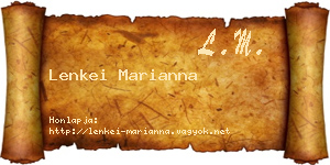 Lenkei Marianna névjegykártya